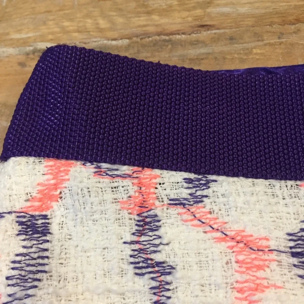 Milly Tweed Mini Skirt White purple Hot Pink 2 - Picture 4 of 8